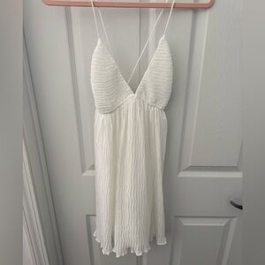 Princess Polly White Ruffle Dress
